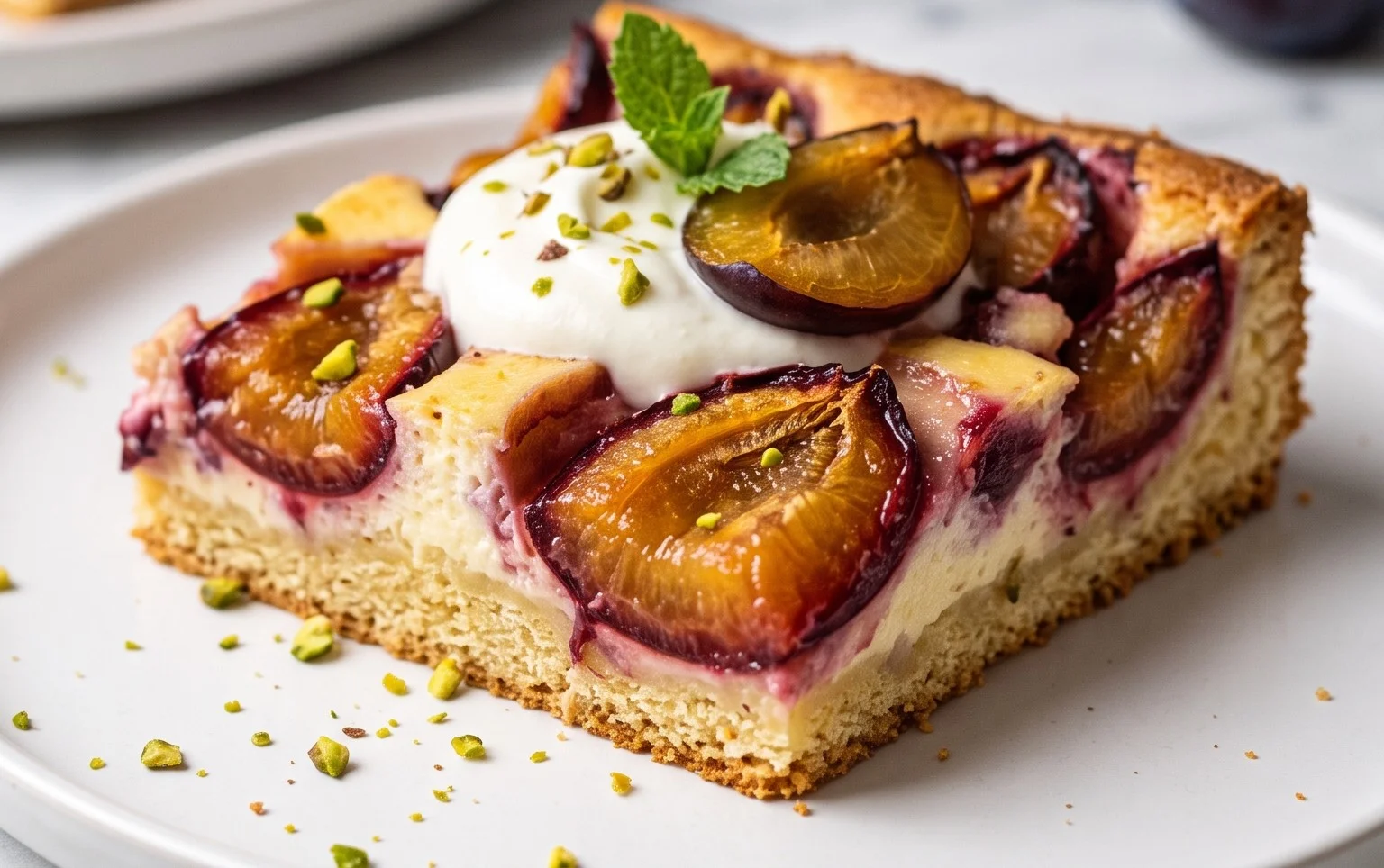 Pflaumenkuchen mit Schmandguss